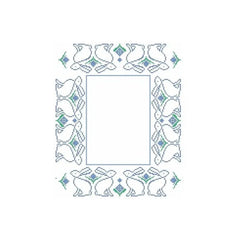 Stitch Style Anne Fisher Blue Bunny Rabbit Frame