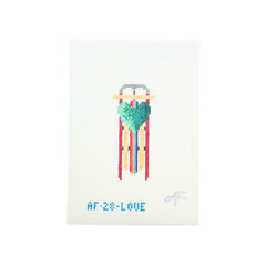 Stitch Style Anne Fisher Love Sled Needlepoint Canvas