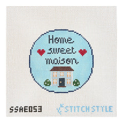 Stitch Style Home Sweet Maison Needlepoint Canvas