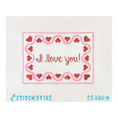Stitch Style I Love You Needlepoint Canvas
