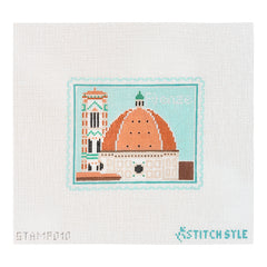 Stitch Style Jinny McAuliffe Florence Duomo Travel Stamp Needlepoint Canvas