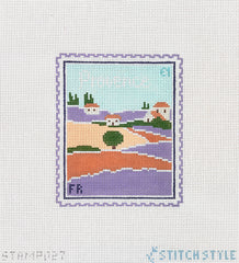 Stitch Style Jinny McAuliffe Provence Travel Stamp Needlepoint Canvas - 18M