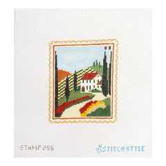 Stitch Style Jinny McAuliffe Tuscany Travel Stamp Needlepoint Canvas