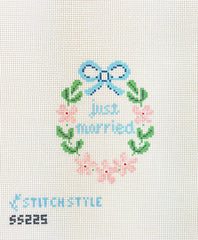 Stitch Style Just Married Needlepoint Canvas
