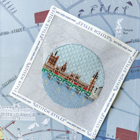 Stitch Style Houses of Parliament Needlepoint Canvas