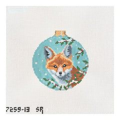 Susan Roberts Needlepoint Baby Fox in Holly Needlepoint Canvas - 13M