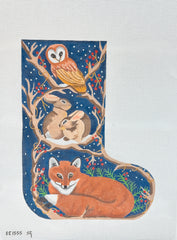 Susan Roberts Needlepoint Barbara Eyre Night Fox Stocking Needlepoint Canvas