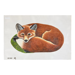 Susan Roberts Needlepoint Barbara Eyre Shaped Fox Needlepoint Canvas