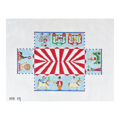 Susan Roberts Needlepoint Circus Parade Brick Cover Needlepoint Canvas