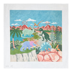 Susan Roberts Needlepoint Dinosaurs Needlepoint Canvas