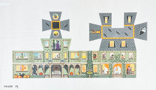 Susan Roberts Needlepoint Halloween House 3D Needlepoint Canvas - 18M