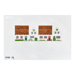 Susan Roberts Needlepoint Irish Cottage 3D Mini House Needlepoint Canvas