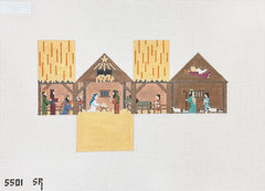 Susan Roberts Needlepoint Nativity Mini House Needlepoint Canvas - 13M