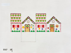 Susan Roberts Needlepoint Necco Candy Cane Mini House 3D Needlepoint Canvas