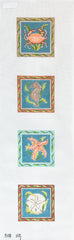 Susan Roberts Needlepoint Ocean Life Coaster Set Needlepoint Canvas