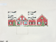 Susan Roberts Needlepoint Red Christmas House Mini House Needlepoint Canvas