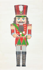Susan Roberts Needlepoint Red Drummer Nutcracker 30" Stand Up Needlepoint Canvas