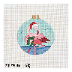 Susan Roberts Needlepoint Santa Flamingo Needlepoint Canvas - 13M