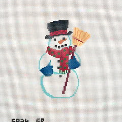 Susan Roberts Needlepoint Snowman with Broom Needlepoint Canvas