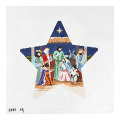 Susan Roberts Needlepoint Star Nativity Tree Topper Needlepoint Canvas