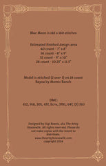 The Artsy Housewife Blue Moon Cross Stitch Pattern