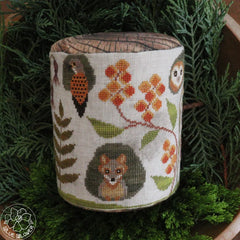 The Blue Flower Trunk Town Autumn Cross Stitch Pattern