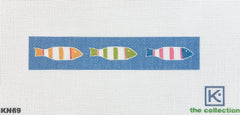 The Collection Designs Kate Nelligan 3 Fish Key Fob Needlepoint Canvas