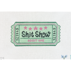 The Collection Designs Kay Irby Shit Show Ticket Needlepoint Canvas