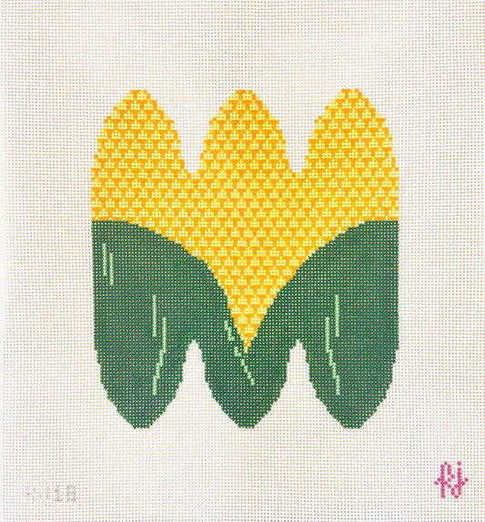 The Gingham Stitchery Krissy Johnson 3D Corn Needlepoint Canvas