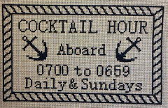 The Gingham Stitchery The Sheffield Collection Cocktail Hour Sign Needlepoint Canvas