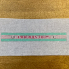 The Gingham Stitchery The Squirrel And The Snail I Heart Ponies Key Fob Needlepoint Canvas