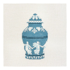 The Gingham Stitchery Kate Woodward Wedgwood Ginger Jar Needlepoint Canvas