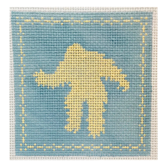 The Plum Stitchery Amy Lewandowski Snow Monster Needlepoint Canvas