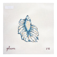 The Plum Stitchery Betta fish Needlepoint Canvas