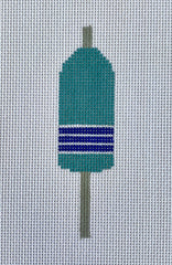 The Plum Stitchery Buoy Needlepoint Canvas - Sea Blue
