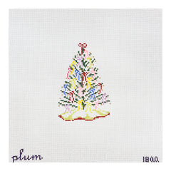 The Plum Stitchery Christmas Bow Tree Needlepoint Canvas