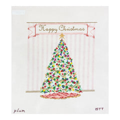 The Plum Stitchery Happy Christmas Needlepoint Canvas