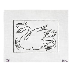 The Plum Stitchery Isla Simpson Swanning Around Needlepoint Canvas