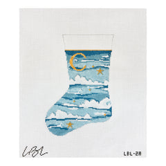 The Plum Stitchery Lia Burke Libaire Celestial Mini Stocking Needlepoint Canvas
