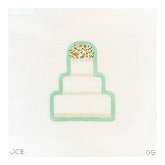 The Plum Stitchery Janet Blyberg Taylor Wedding Cake Needlepoint Canvas