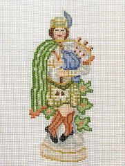 The Plum Stitchery The Stitched Garden The Highland Piper Needlepoint Canvas