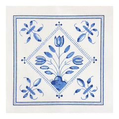 The Plum Stitchery The Stitched Garden Flower Burst Tile Needlepoint Canvas