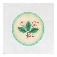The Plum Stitchery The Stitched Garden Rosa Rugosa Needlepoint Canvas