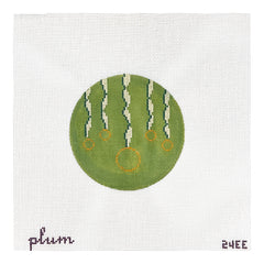 The Plum Stitchery Twelvetide in Color - Five Golden Rings Needlepoint Canvas