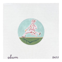 The Plum Stitchery Twelvetide in Color - Ten Lords A-leaping Needlepoint Canvas