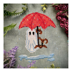 The Stitch Crypt Rainy Day Ghost Cross Stitch Pattern