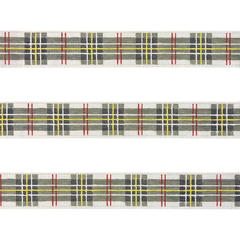 The Studio Midwest Grey Black Plaid Belt Needlepoint Canvas