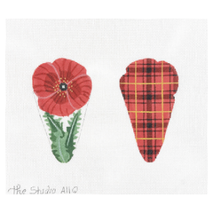 The Studio Midwest Poppy Scissors Case Needlepoint Canvas