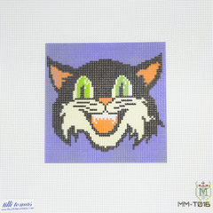 Tilli Tomas Misty Morrow Black Cat Needlepoint Canvas