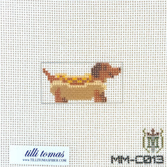 Tilli Tomas Misty Morrow Designs Mini Weenie Dog Needlepoint Canvas